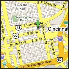Map to 917 Main St, Cincinnati, OH 45202